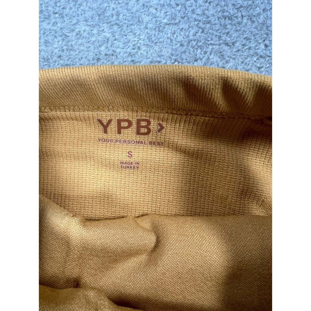 YPB Your Personal Best Womens Mustard Yellow Ribbed Seamless Crop Tank Top Small - Picture 4 of 7